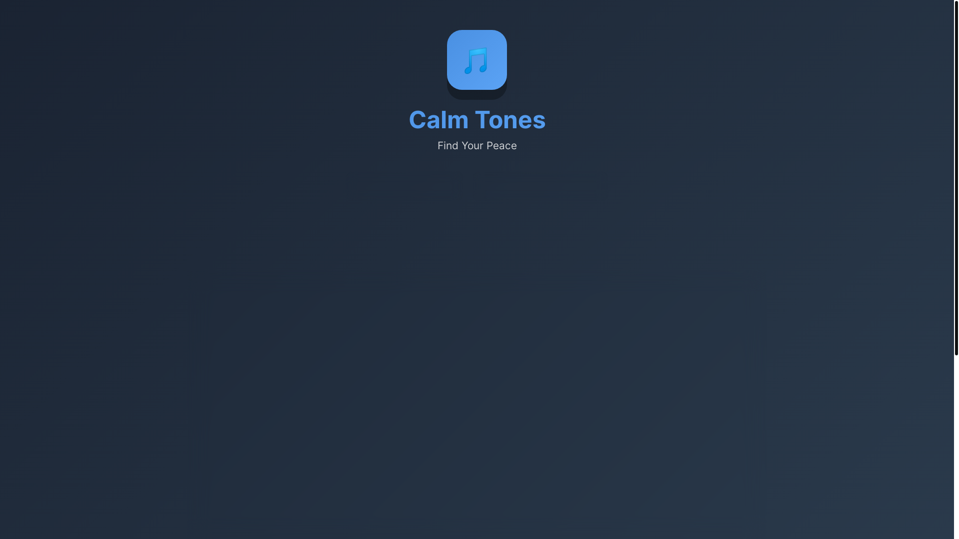 website screenshot of https://calmtones.app/