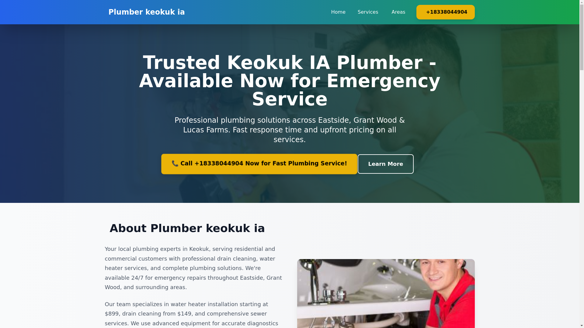 website screenshot of https://plumberkeokukiapros.info/