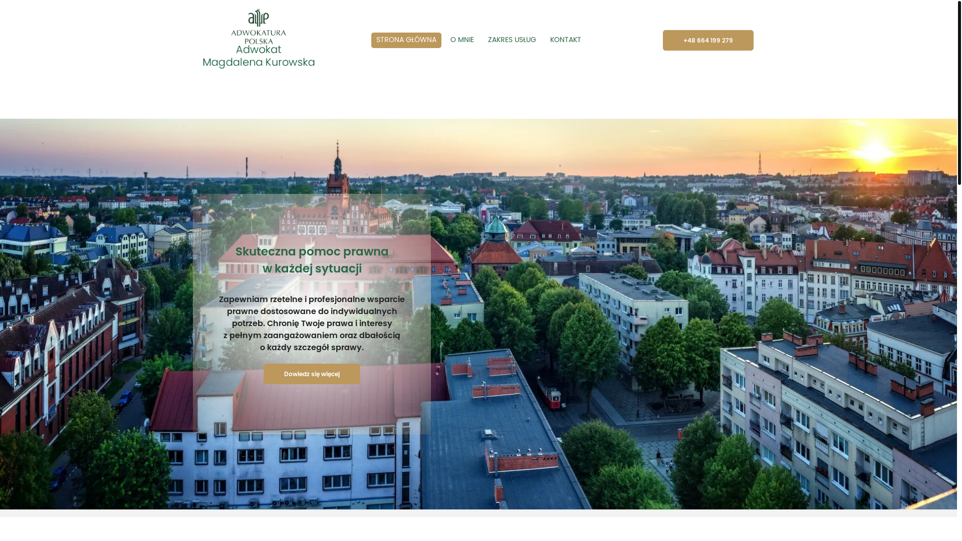 website screenshot of https://adwokat-kurowska.pl/