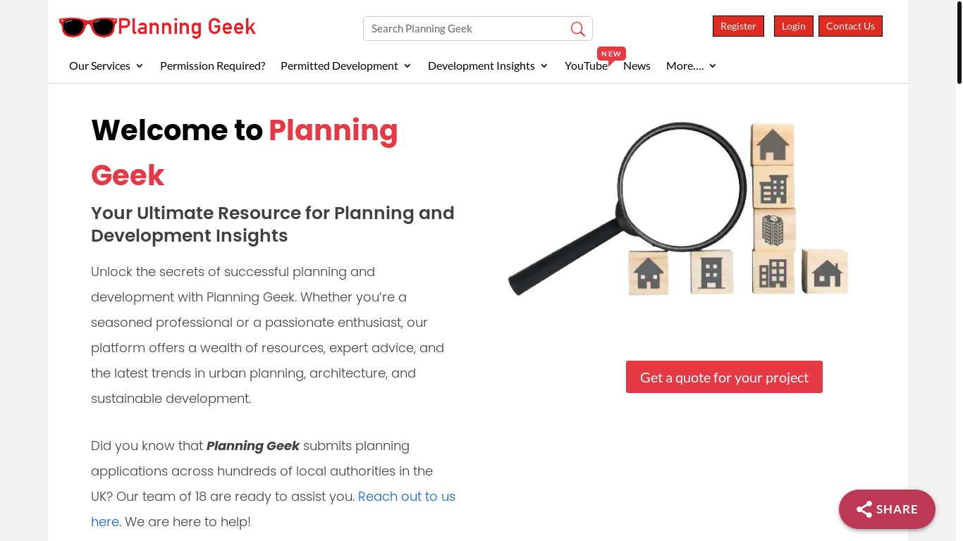 website screenshot of https://planningeek.com/