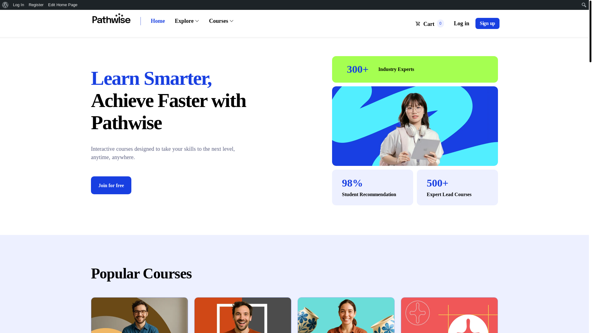 website screenshot of https://posttraditionaleducation.com/