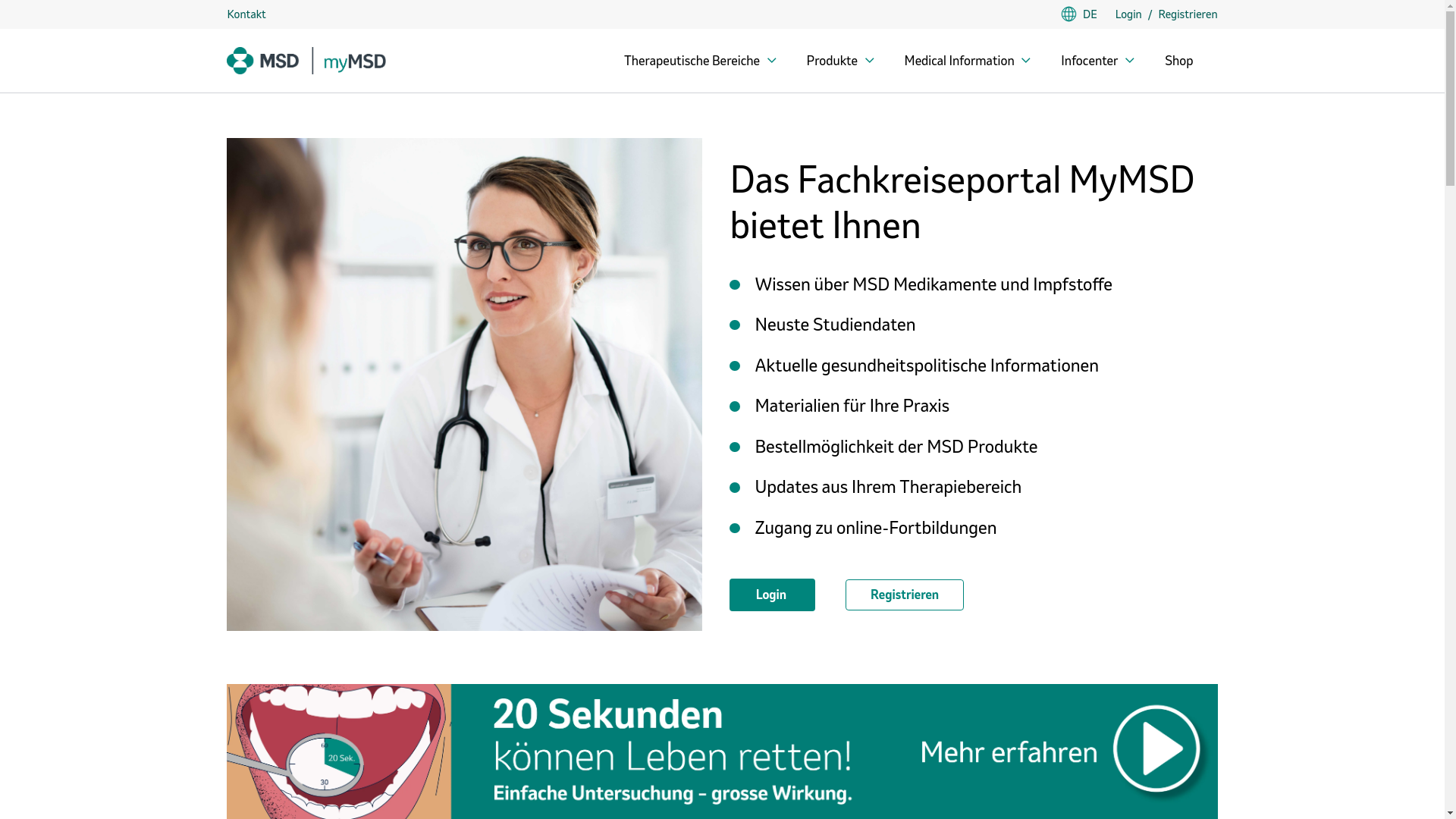 website screenshot of https://mymsd.ch/