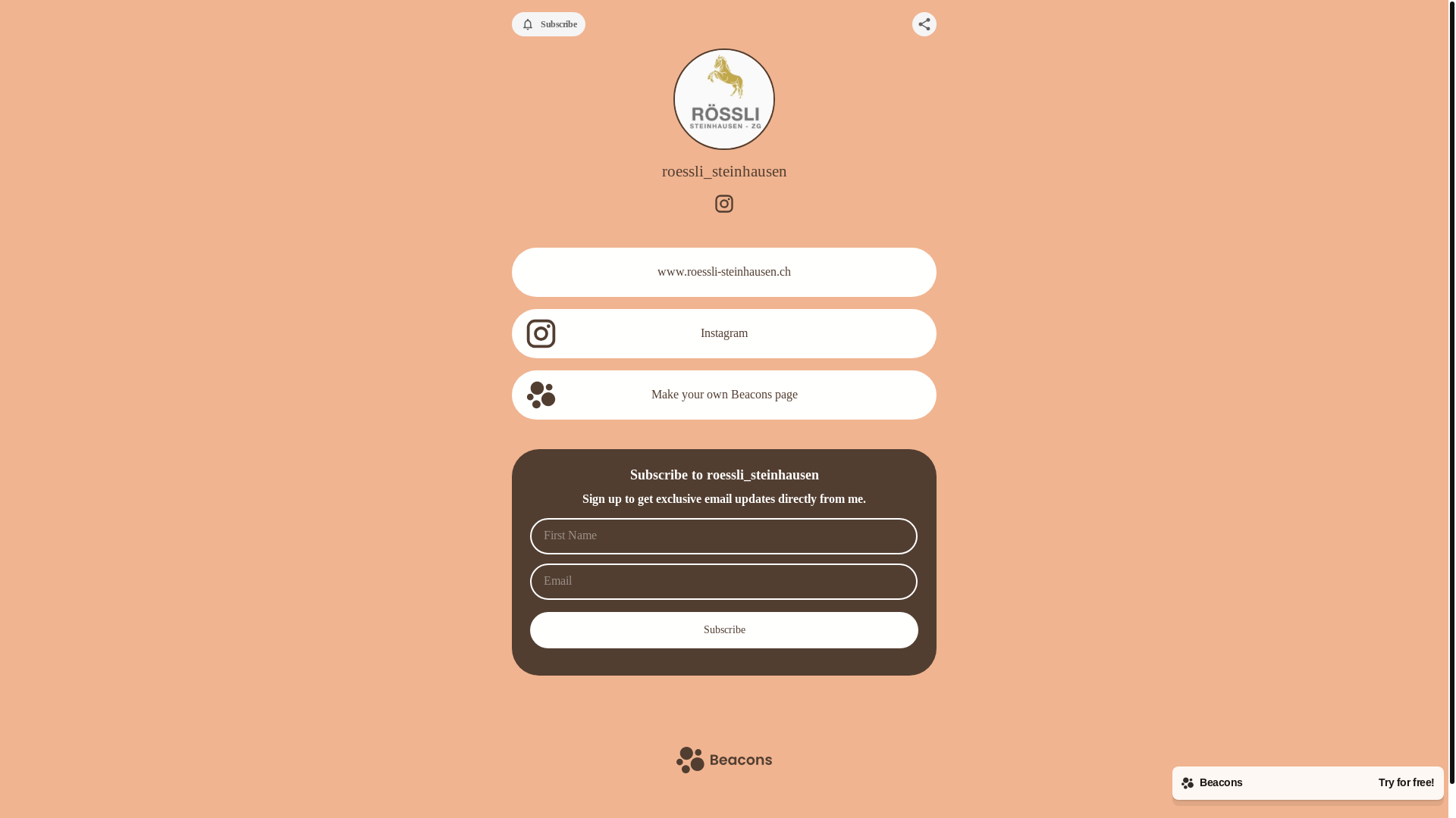 website screenshot of https://roesslisteinhausen.com/