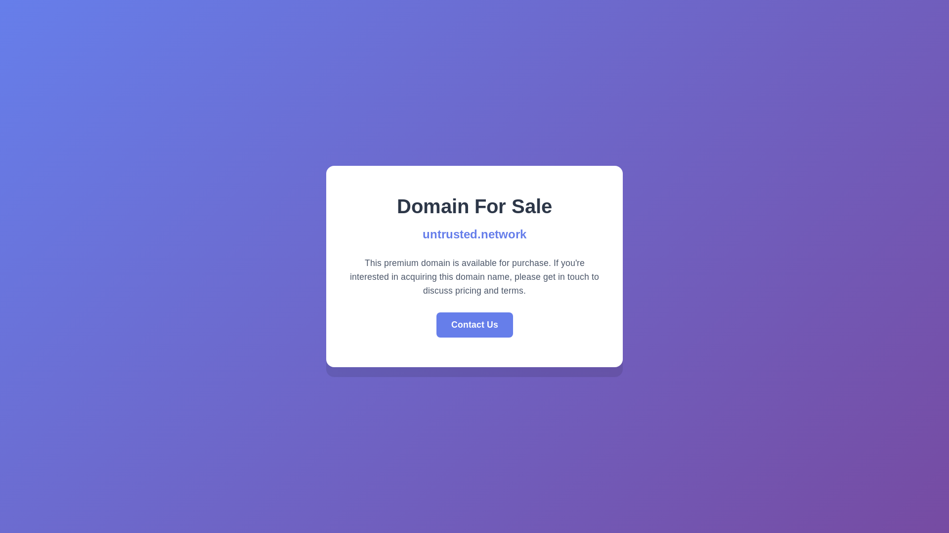 website screenshot of https://untrusted-network.pages.dev/