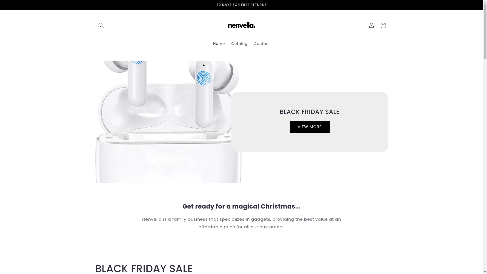 website screenshot of https://nenvella.com/