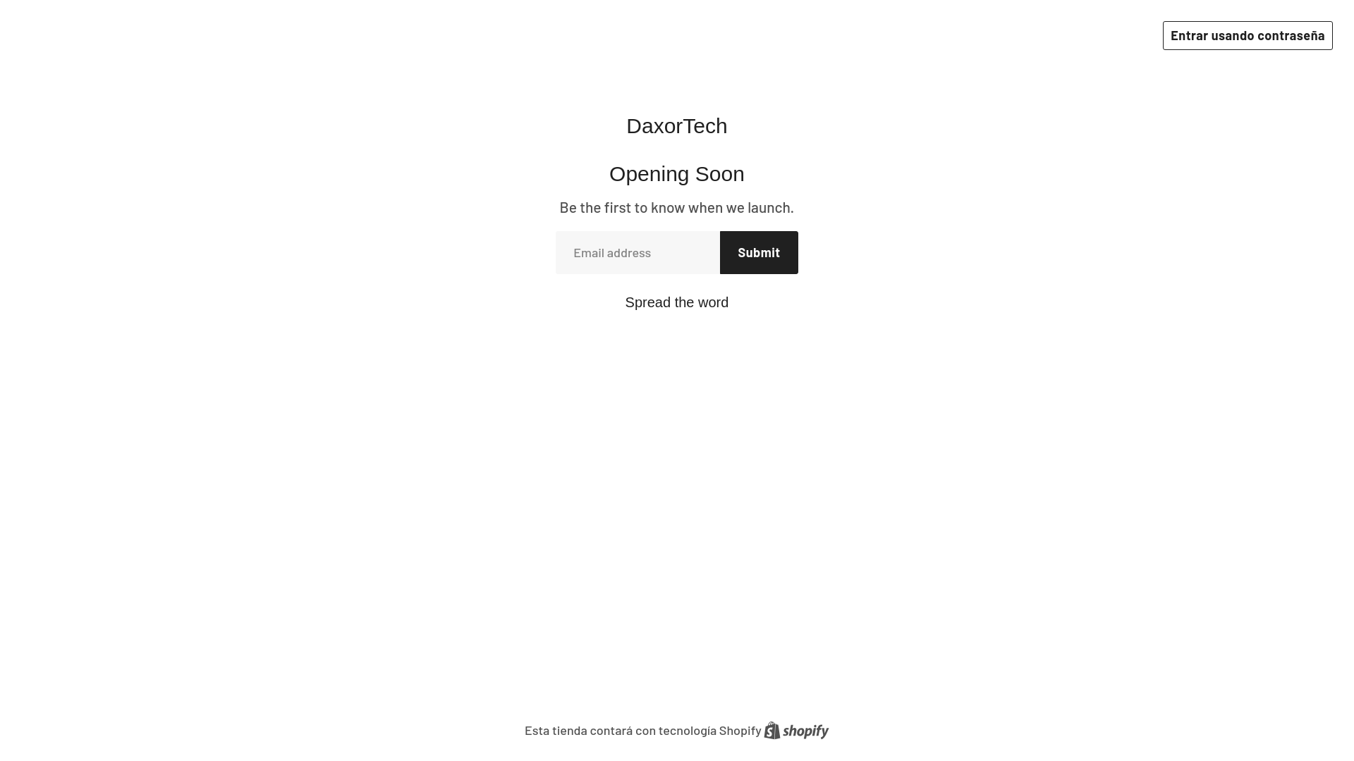 website screenshot of https://daxortech.com/