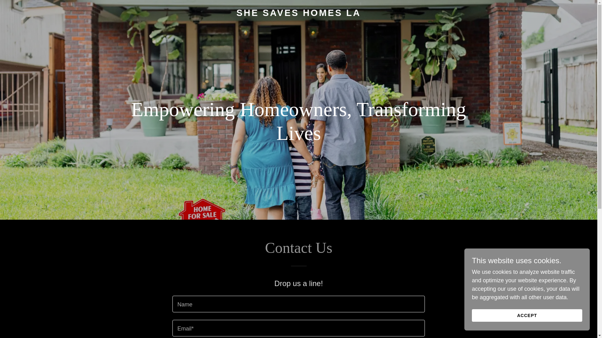 website screenshot of https://shesaveshomesla.com/