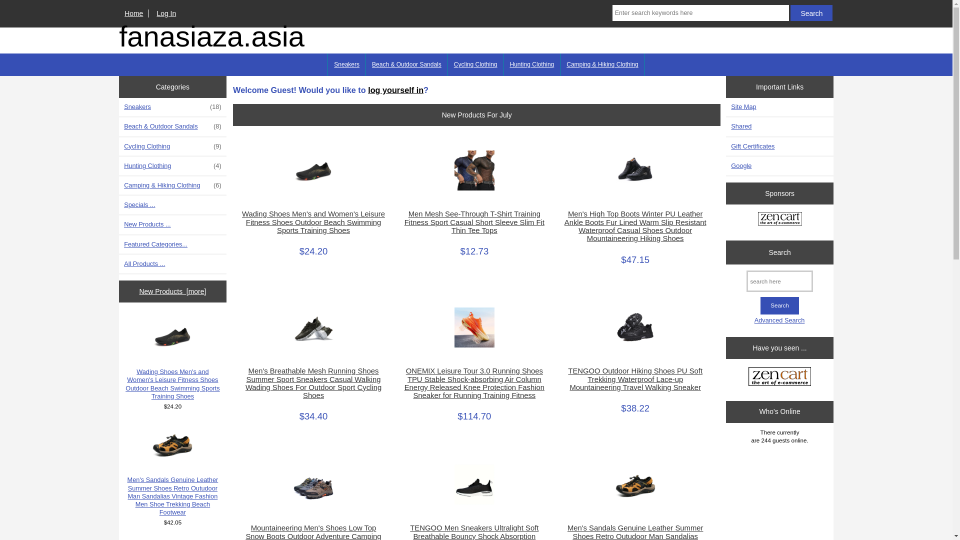 website screenshot of https://fanasiaza.asia/