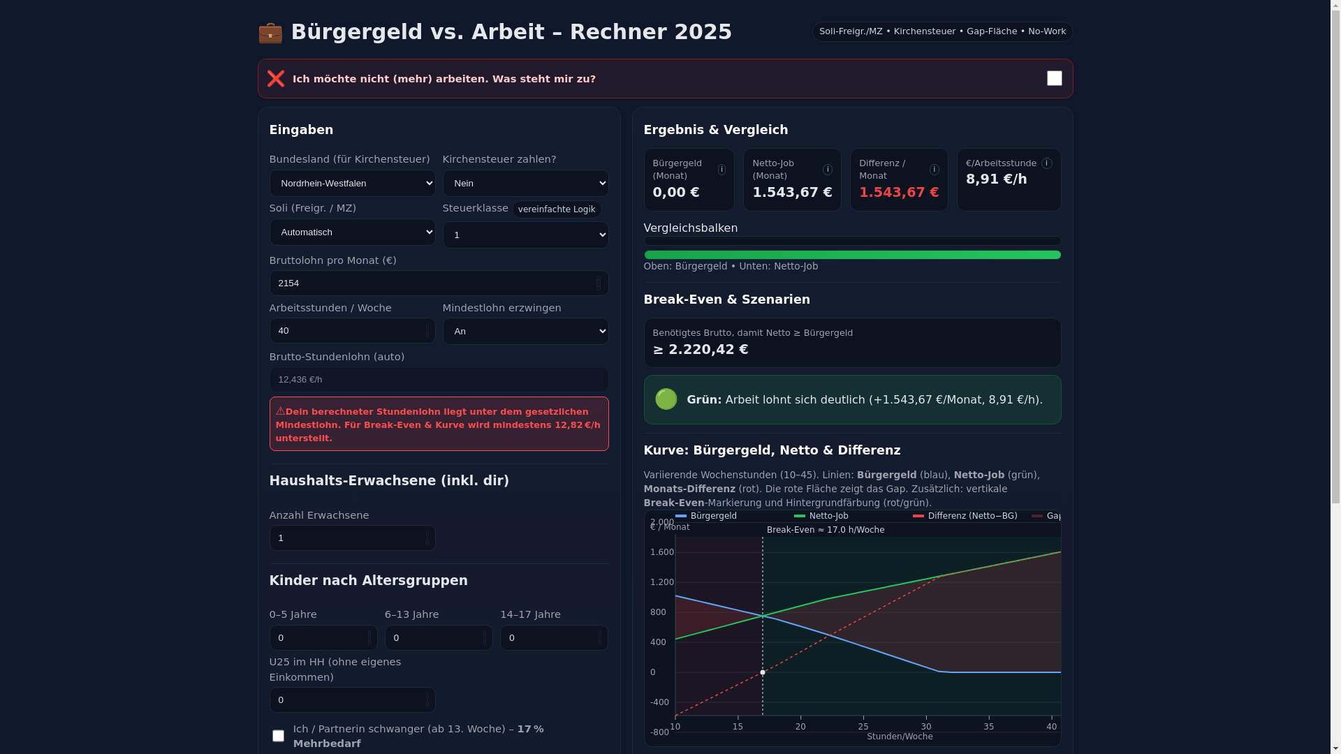 website screenshot of https://lohnt-arbeit-noch.de/