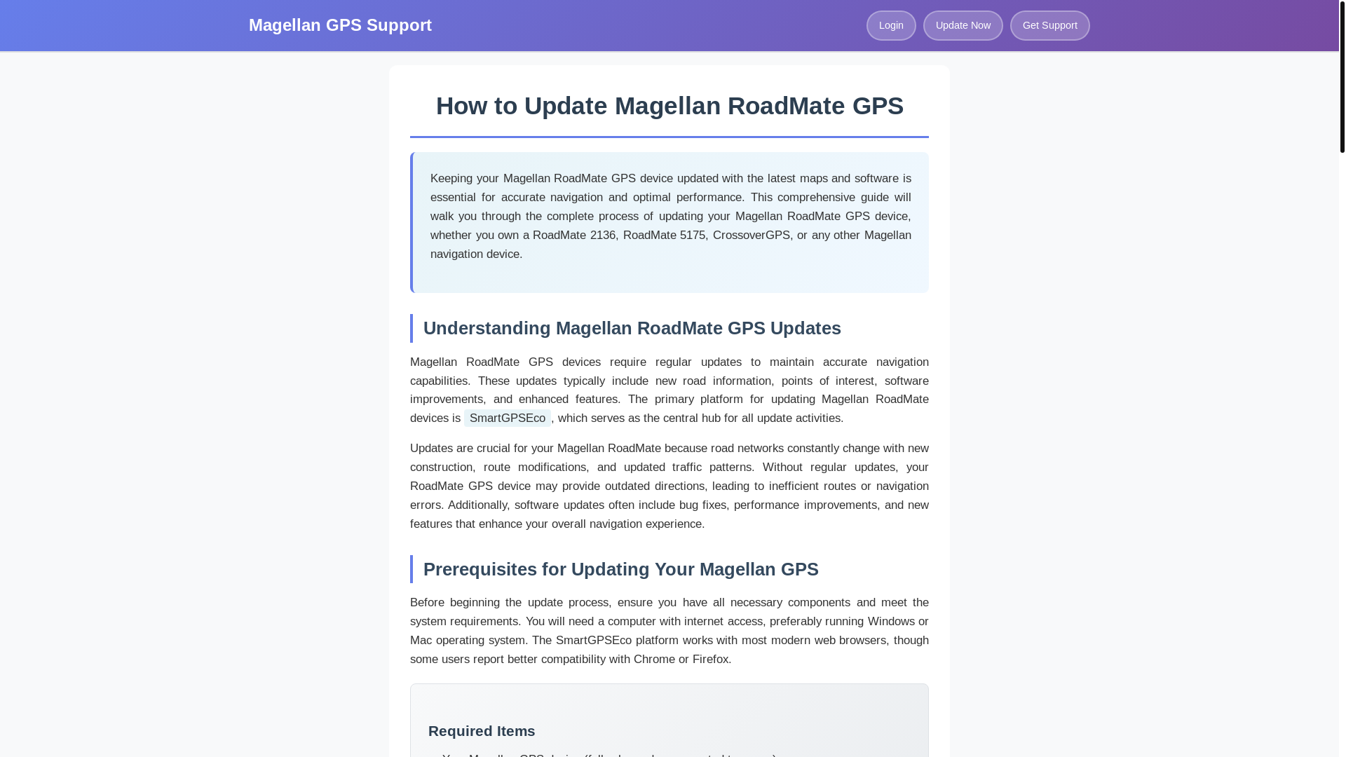 website screenshot of https://magellan-roadmate.pages.dev/