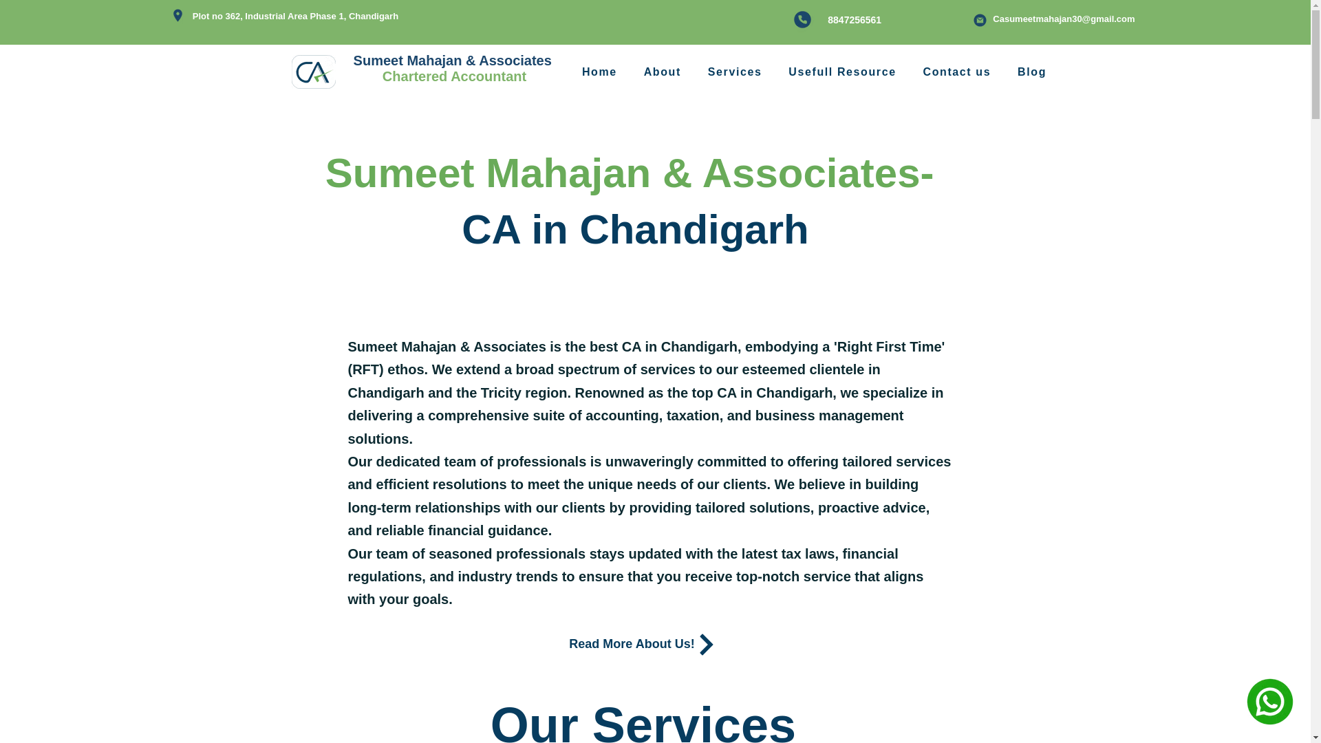 website screenshot of https://sumeetmahajan.in/