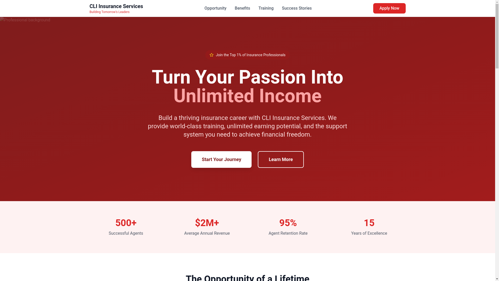 website screenshot of https://cliinsuranceservices.com/