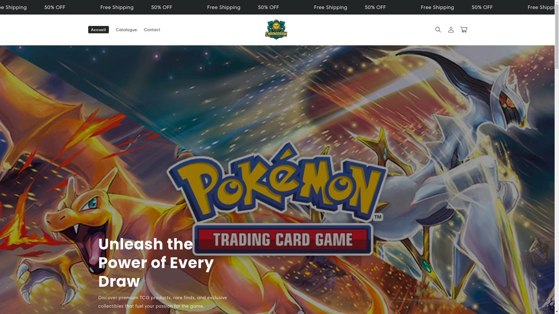 website screenshot of https://chronodraw.shop/