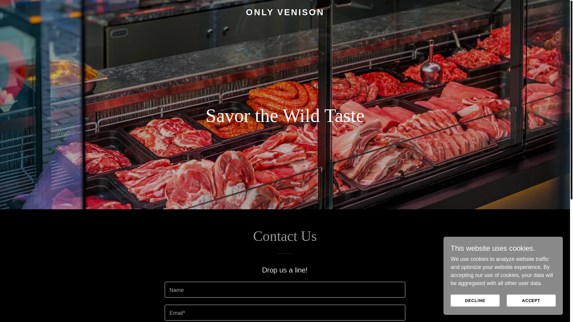 website screenshot of https://onlyvenison.co.uk/