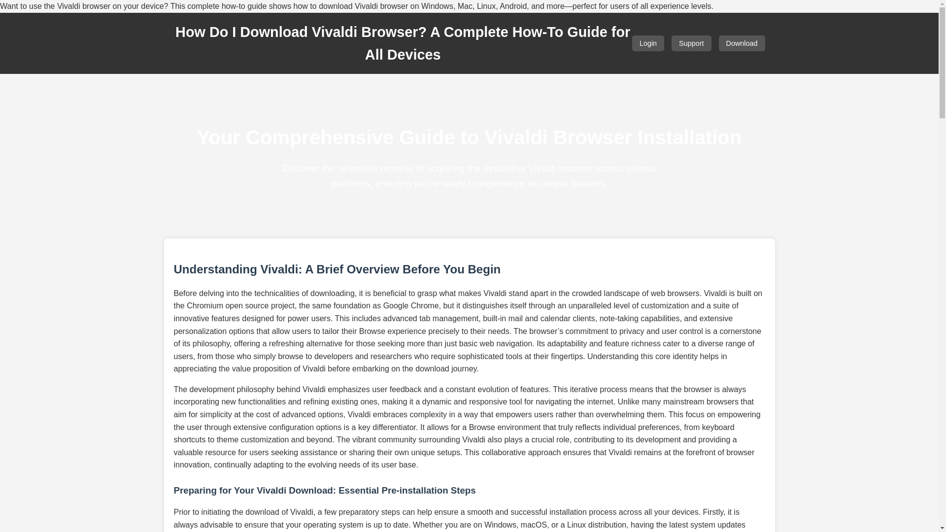 website screenshot of https://vivaldi-download.pages.dev/