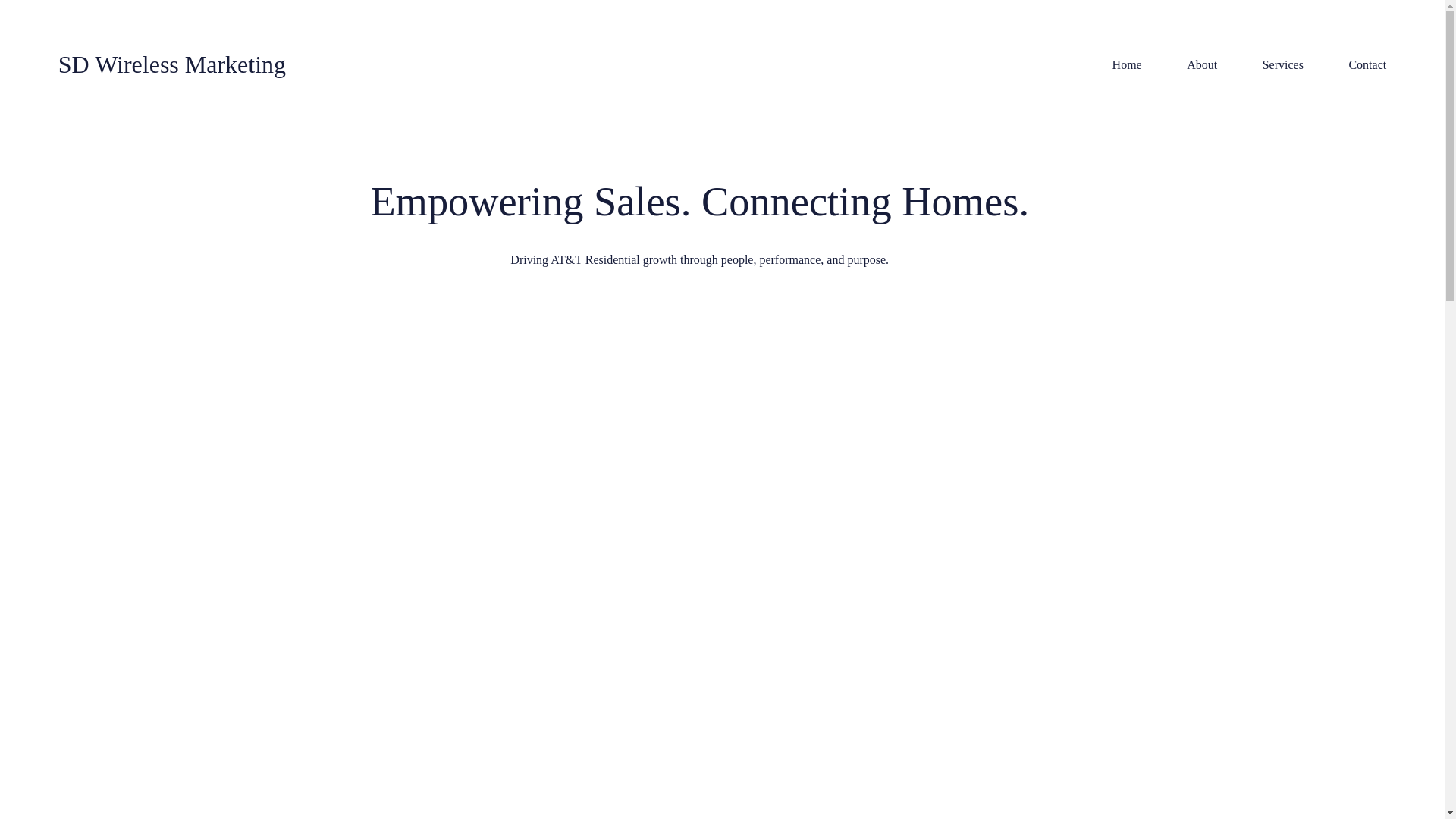 website screenshot of https://sdwirelessmarketing.com/