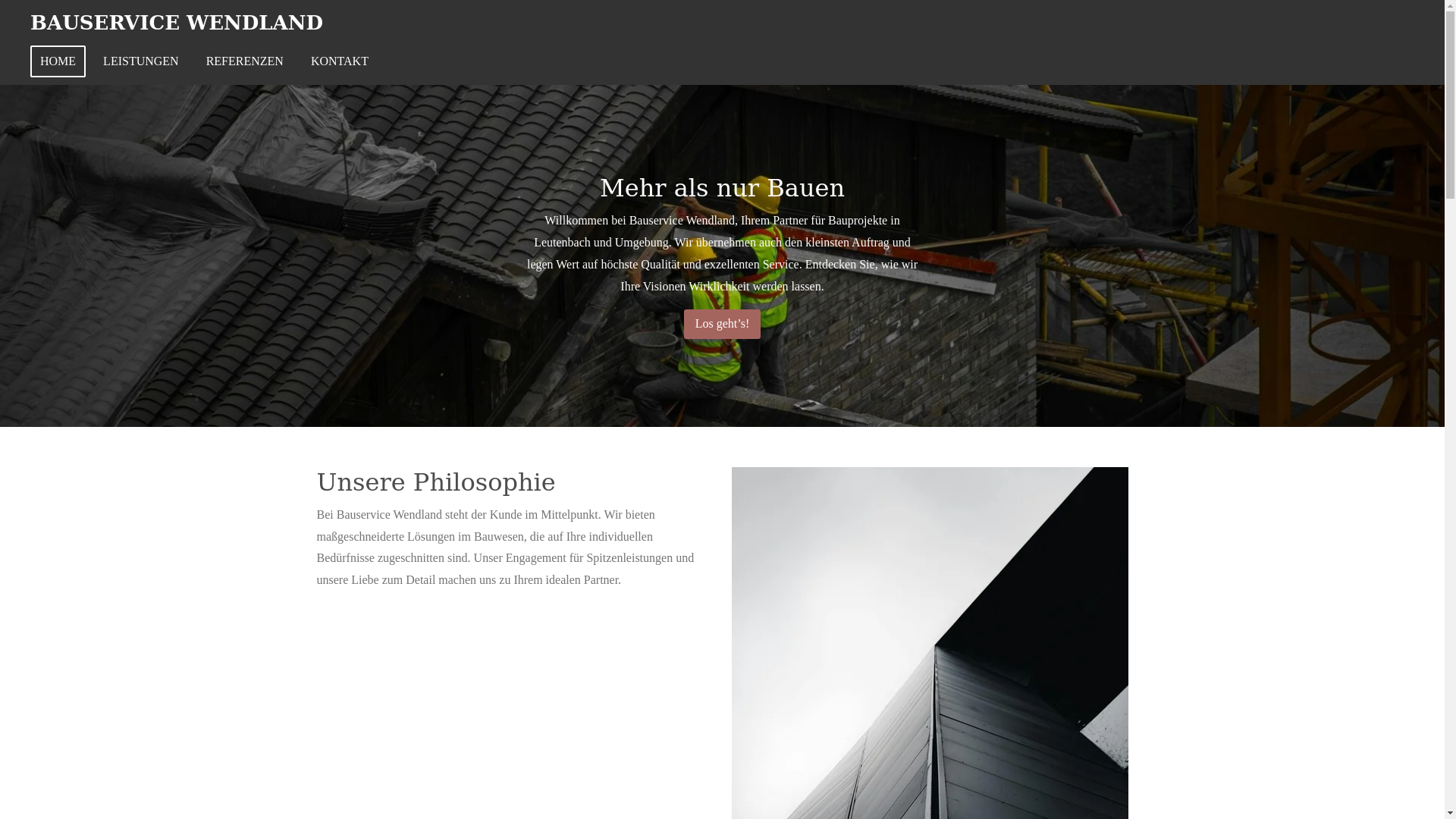 website screenshot of https://bauservicewendland.de/
