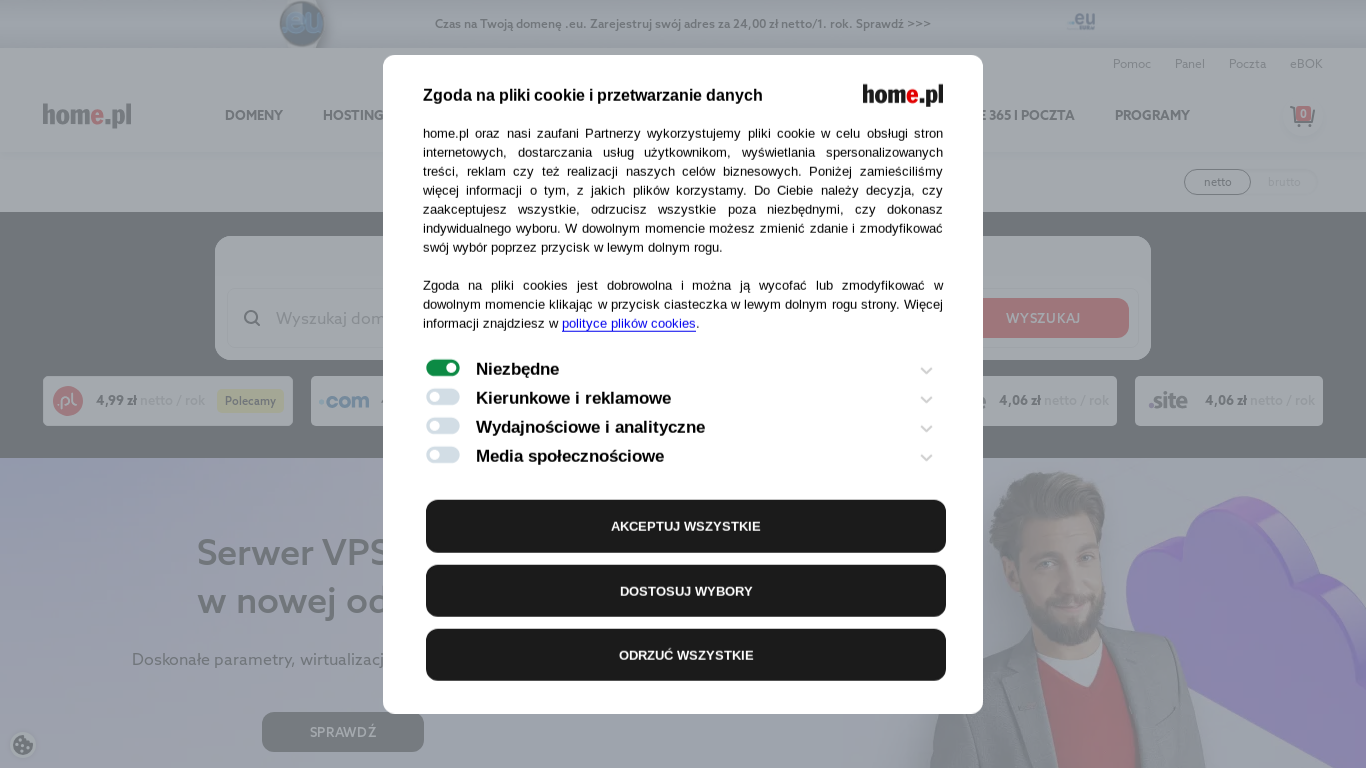 website screenshot of https://home.pl/