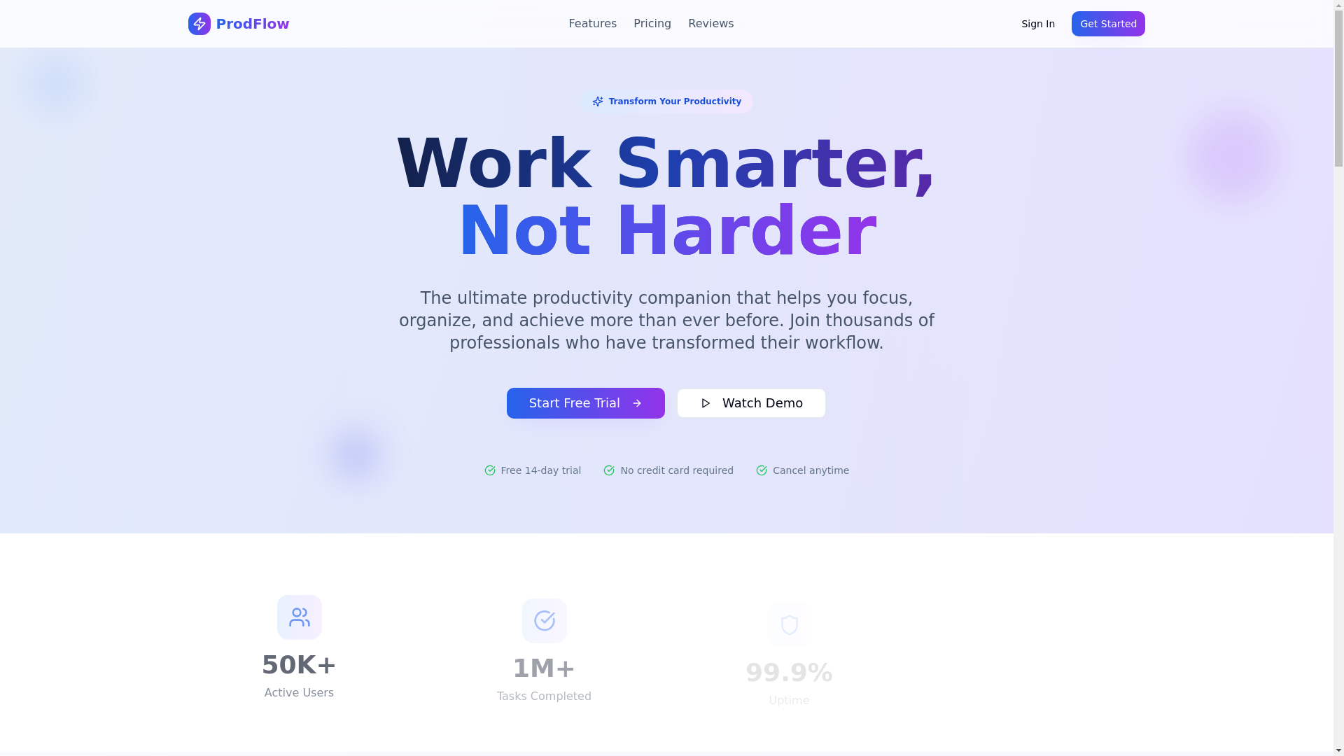 website screenshot of https://manageflow.app/