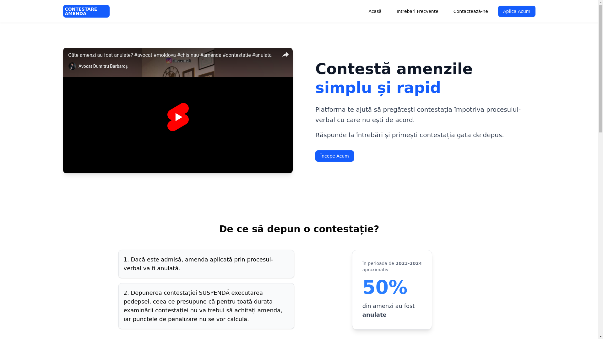 website screenshot of https://contestare-amenda.pages.dev/