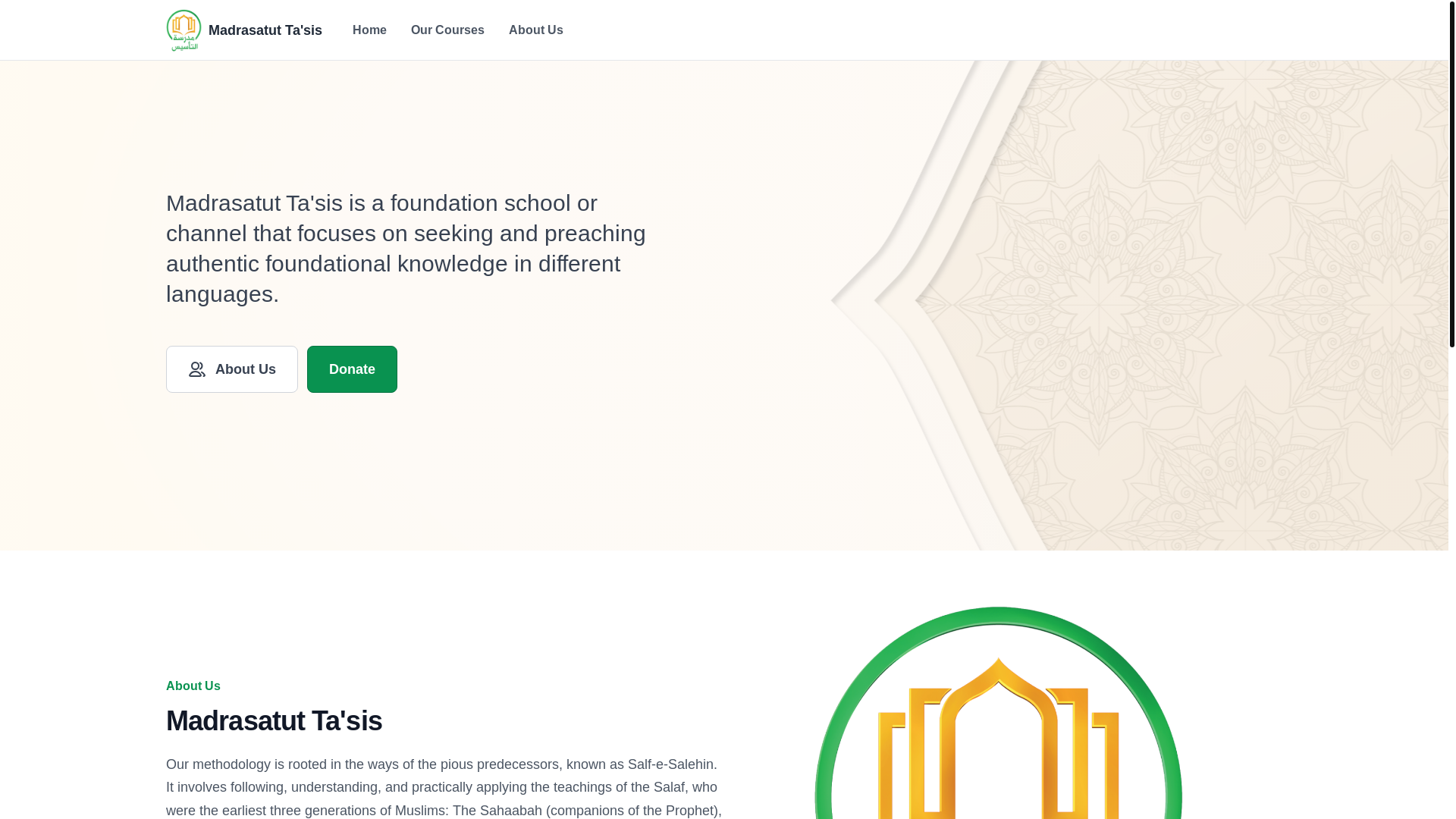 website screenshot of https://madrasatut-tasis.pages.dev/