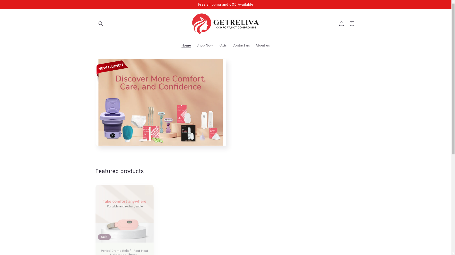 website screenshot of https://getreliva.com/