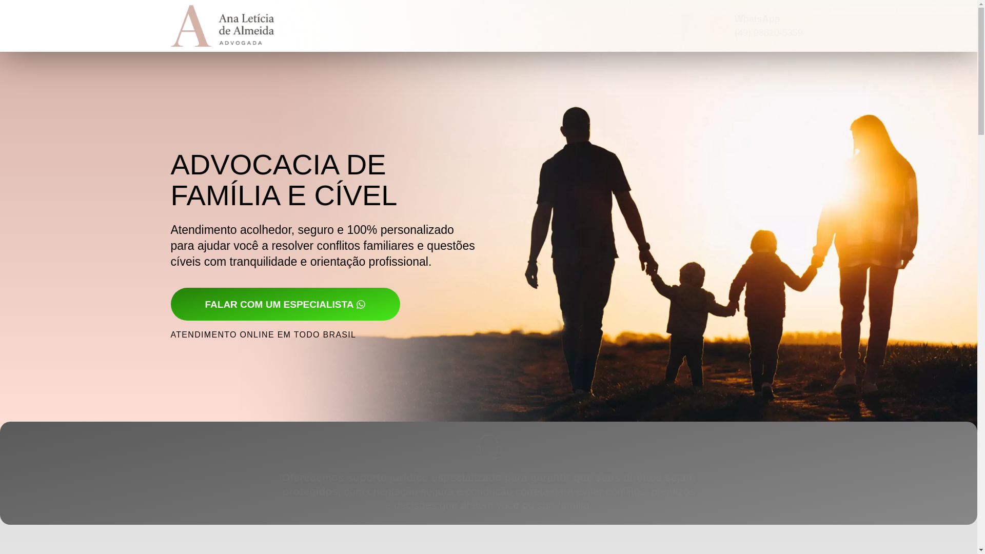 website screenshot of https://advanaleticia.com.br/