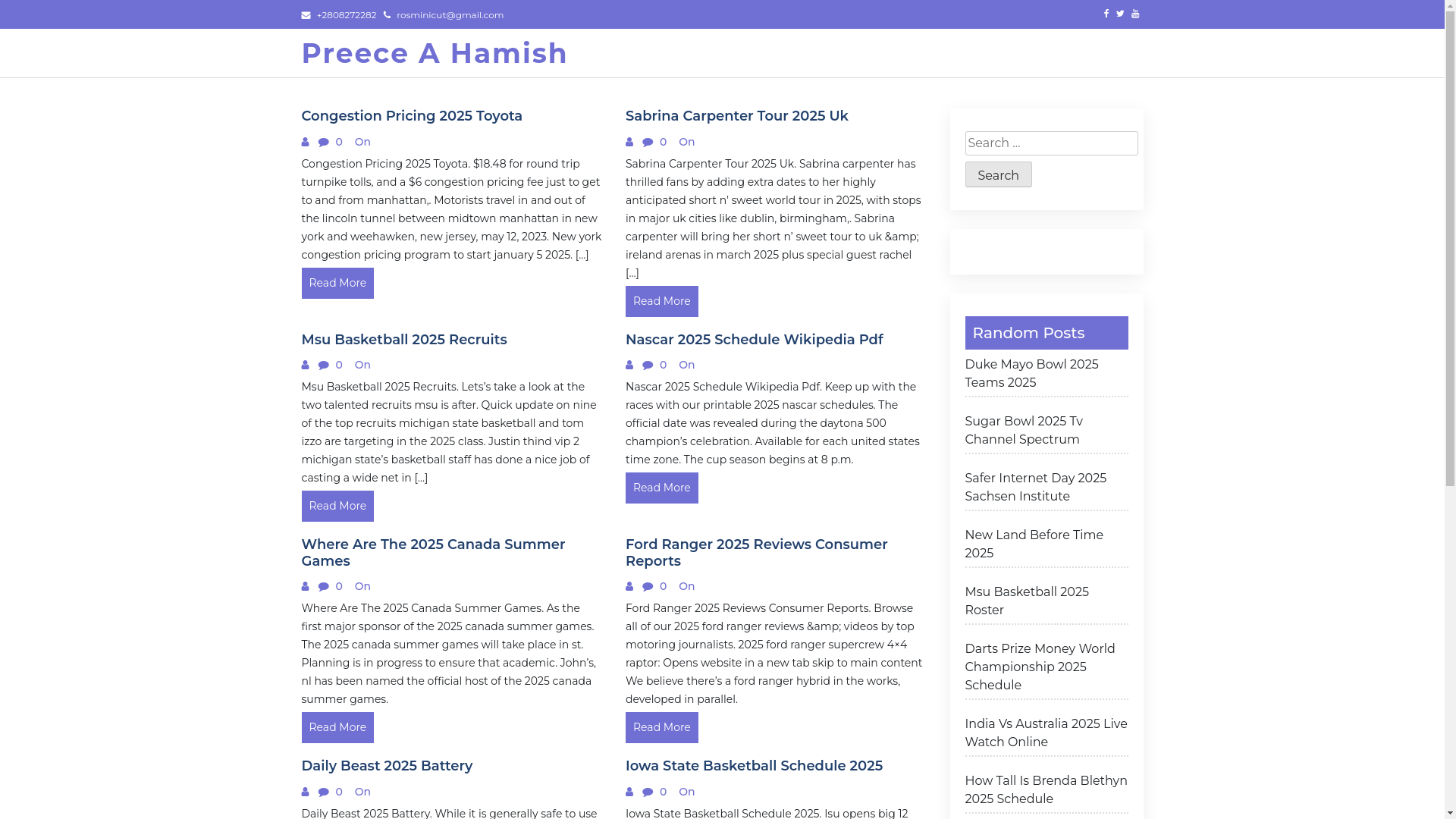 website screenshot of https://preeceahamish.pages.dev/