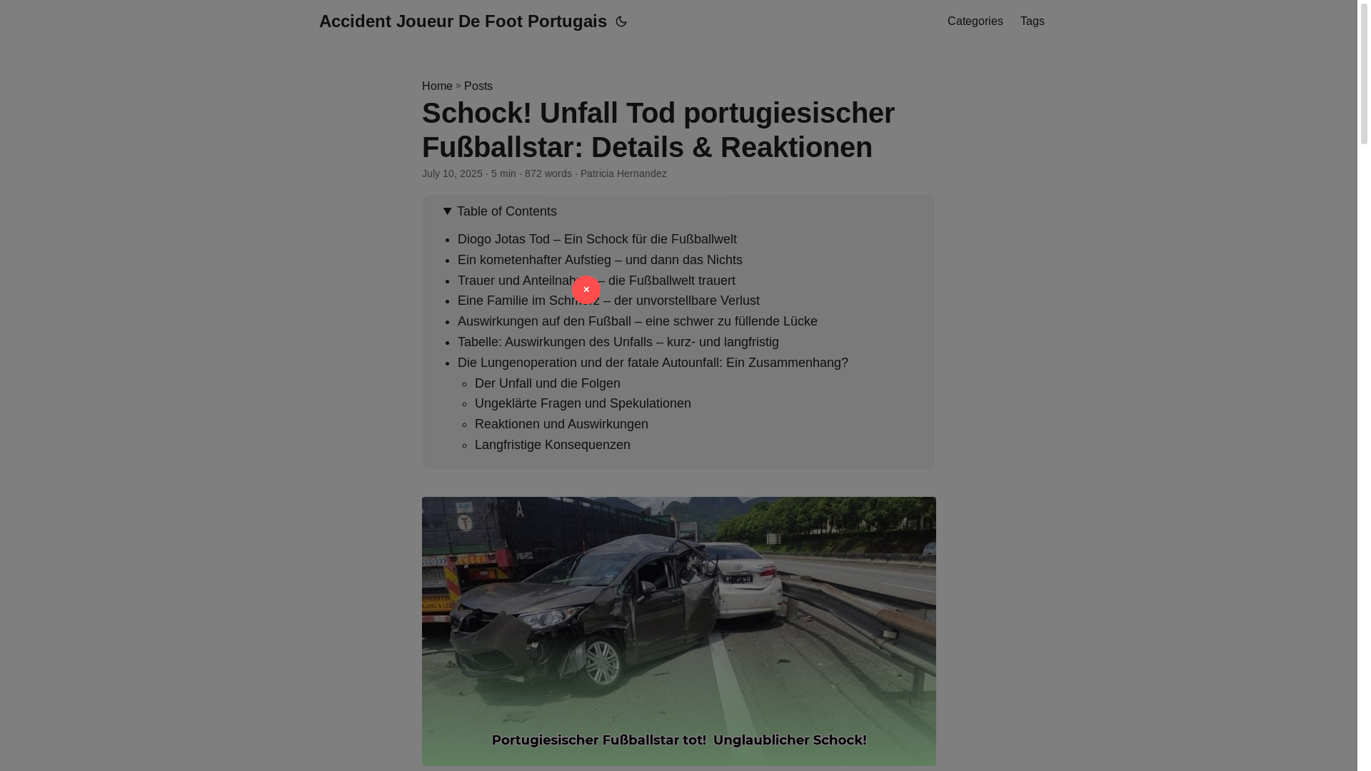 website screenshot of https://accident-joueur-de-foot-portugais.pages.dev/