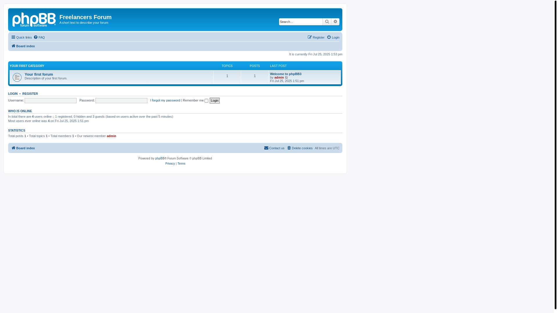 website screenshot of https://freelancersforum.in/