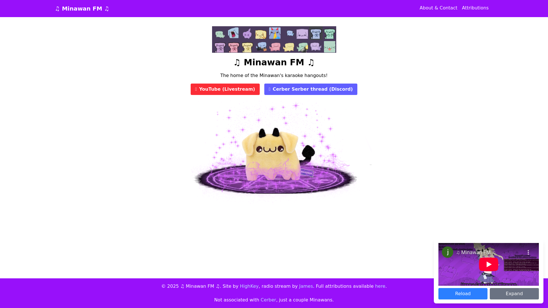 website screenshot of https://minawan-fm-website.pages.dev/