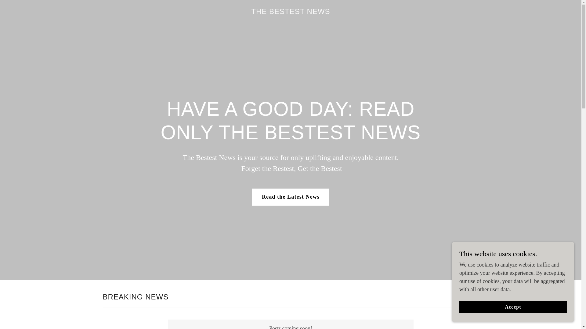 website screenshot of https://thebestestnews.com/