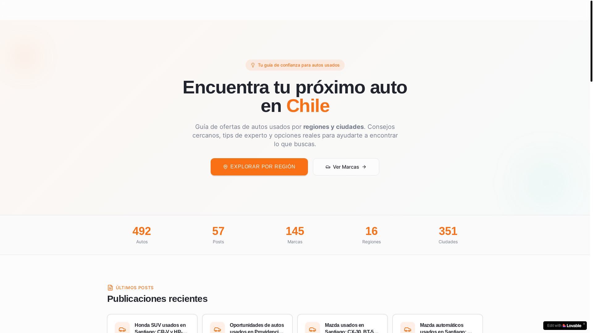 website screenshot of https://datoautoschile.com/