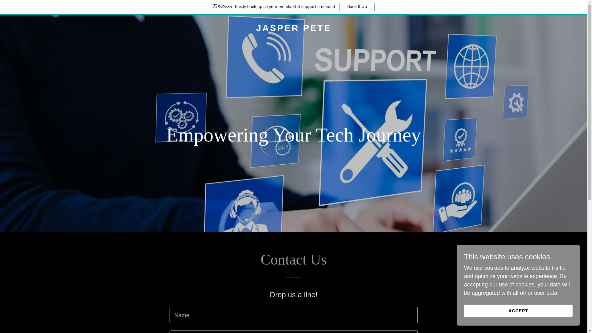 website screenshot of https://jasperpete.com/