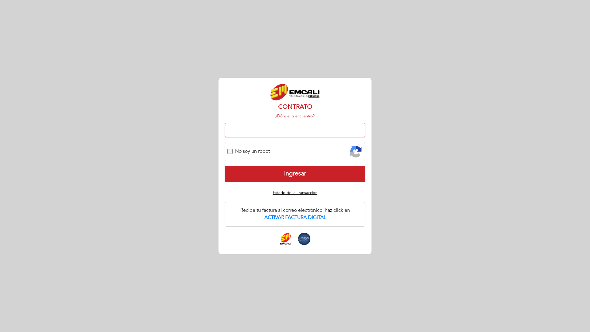 website screenshot of https://pagofacturasencali.com/
