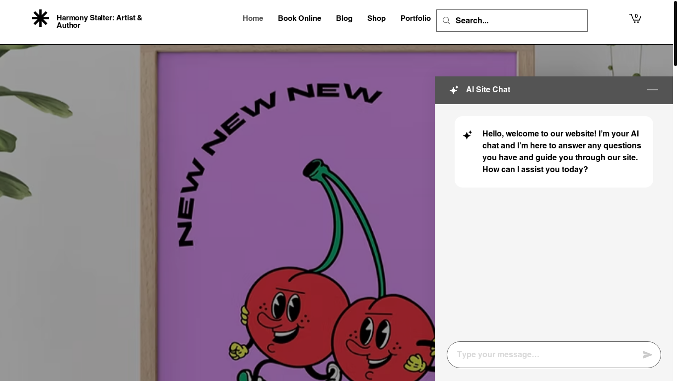 website screenshot of https://www.harmonystalter.org/