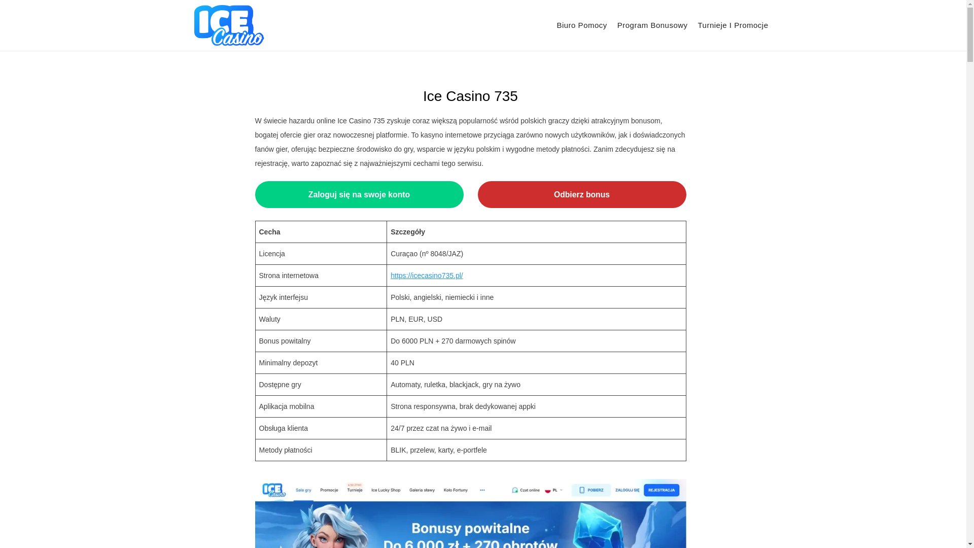 website screenshot of https://icecasino735.pl/
