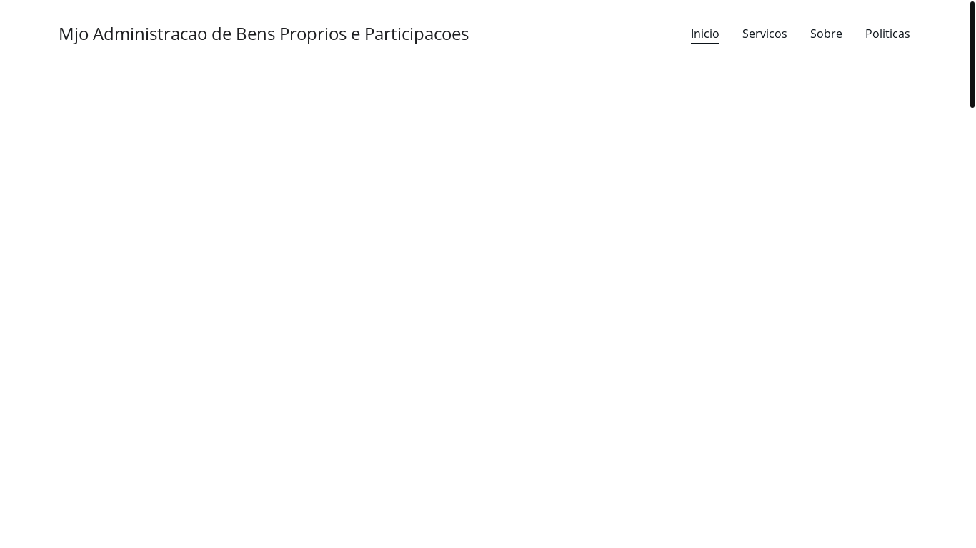 website screenshot of https://mjoadministracaodebensproprioseparticipacoessocietariasltda.shop/
