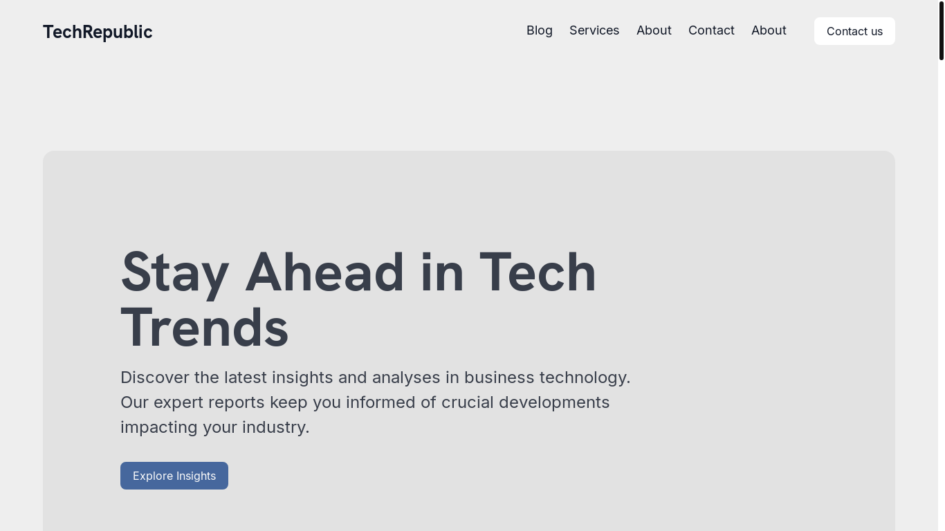 website screenshot of https://techrepublicblog.com/