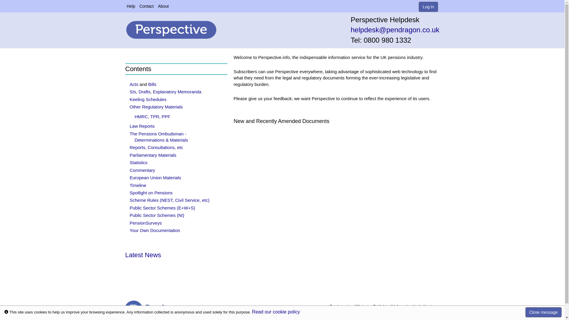 website screenshot of https://perspective.info/