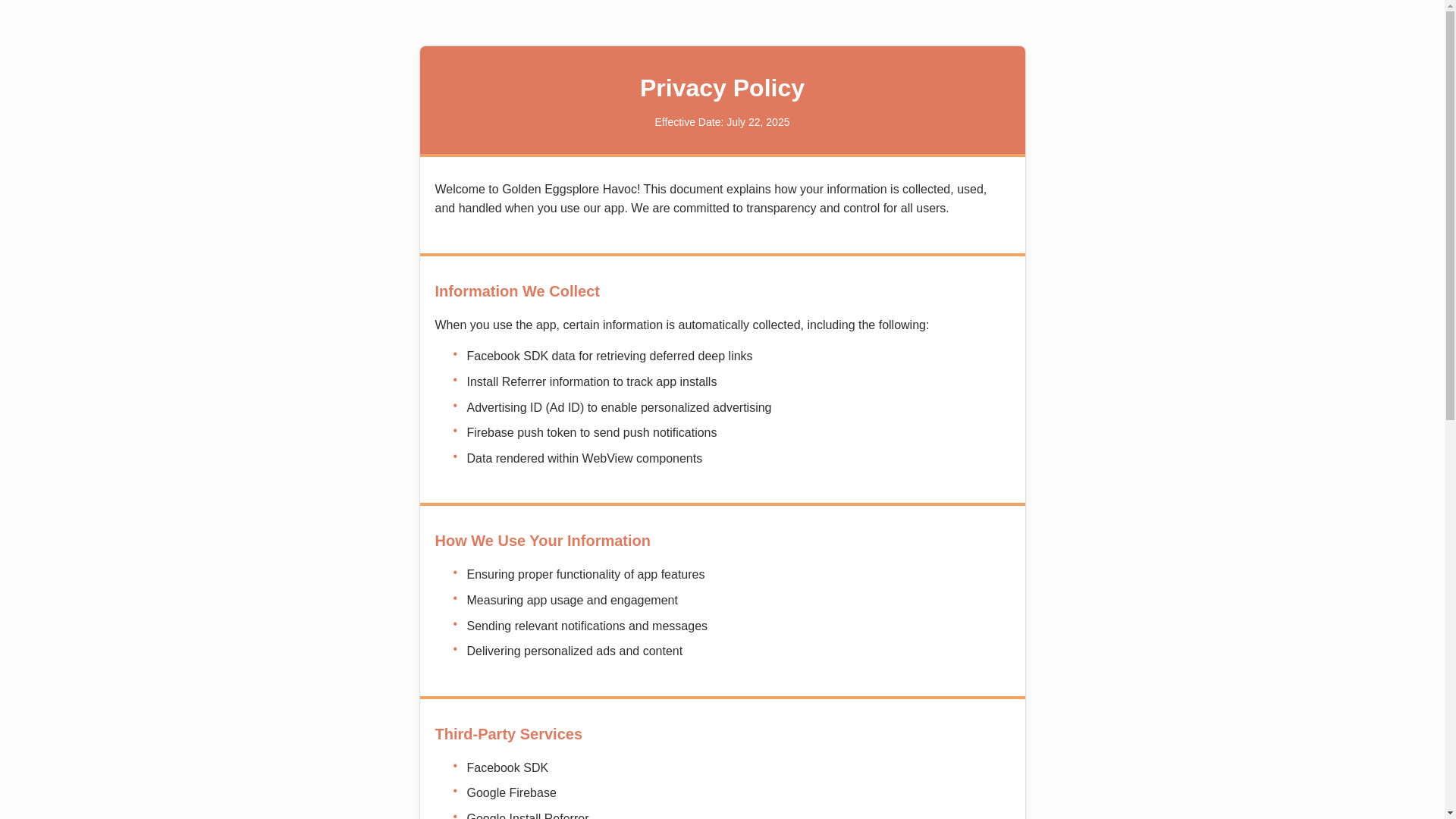 website screenshot of https://goldeneggsplorehavoc.pro/