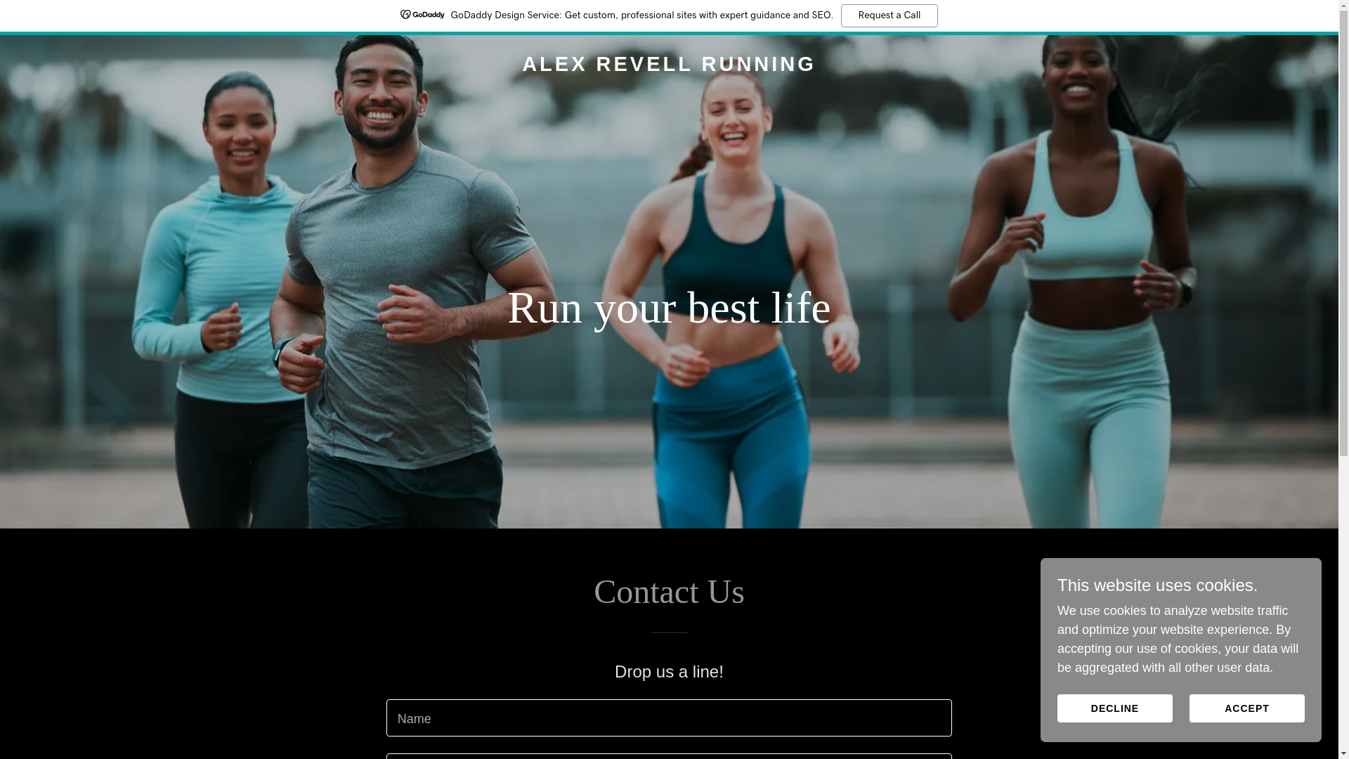 website screenshot of https://alexrevellrunning.com/