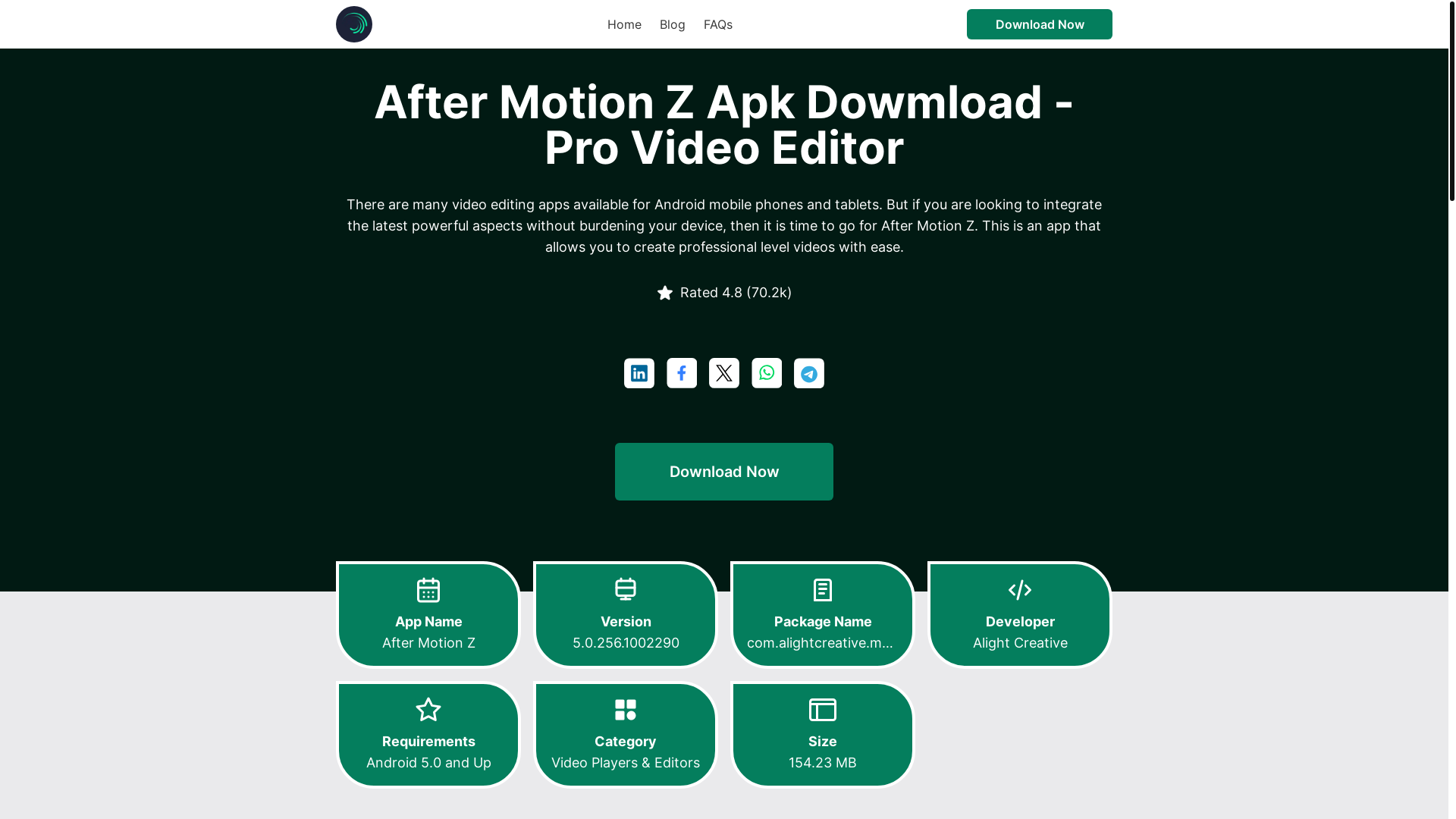 website screenshot of https://aftermotionz.com/