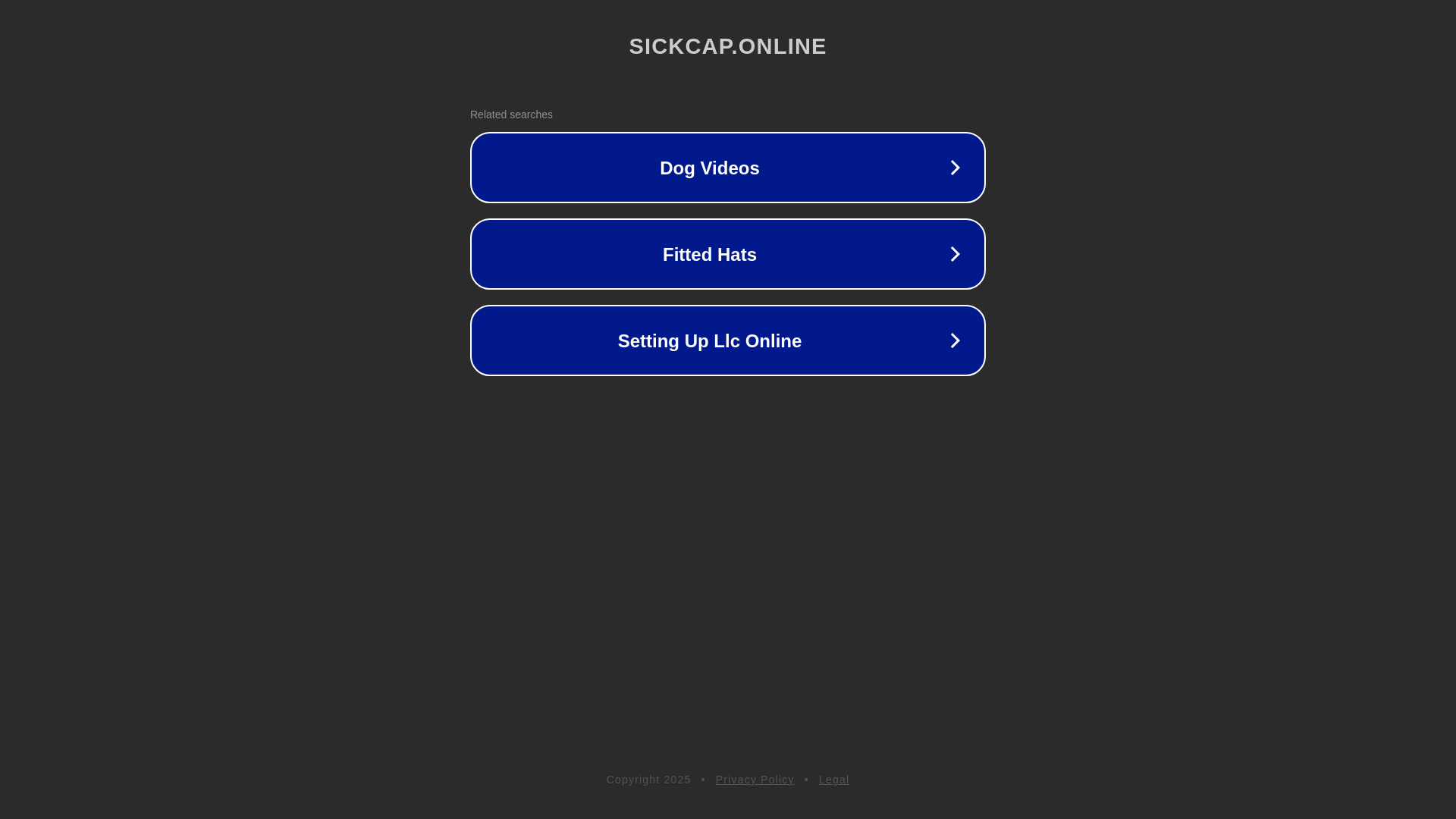 website screenshot of https://sickcap.online/