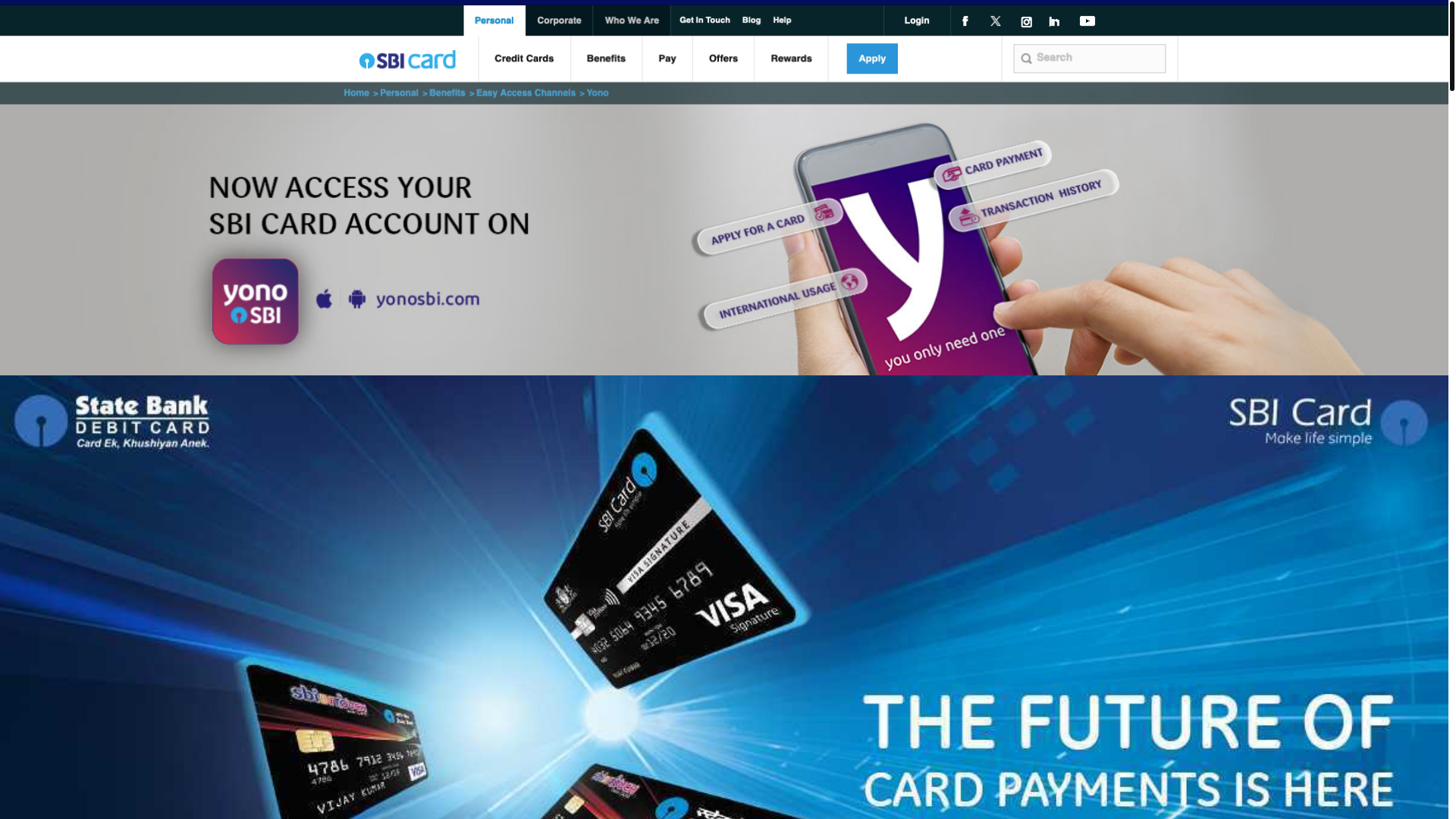 website screenshot of https://yonomyapp.com/