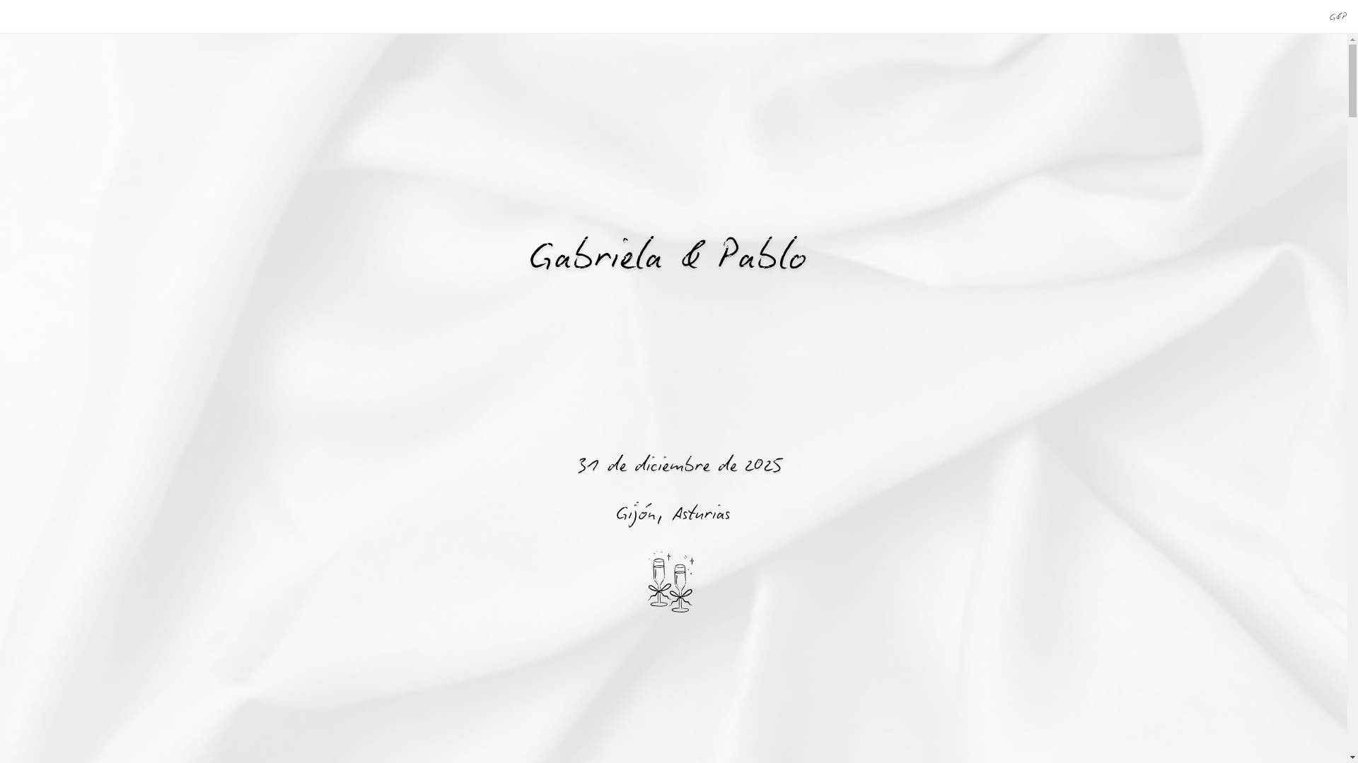 website screenshot of https://lascampanadasdegabrielaypablo.com/