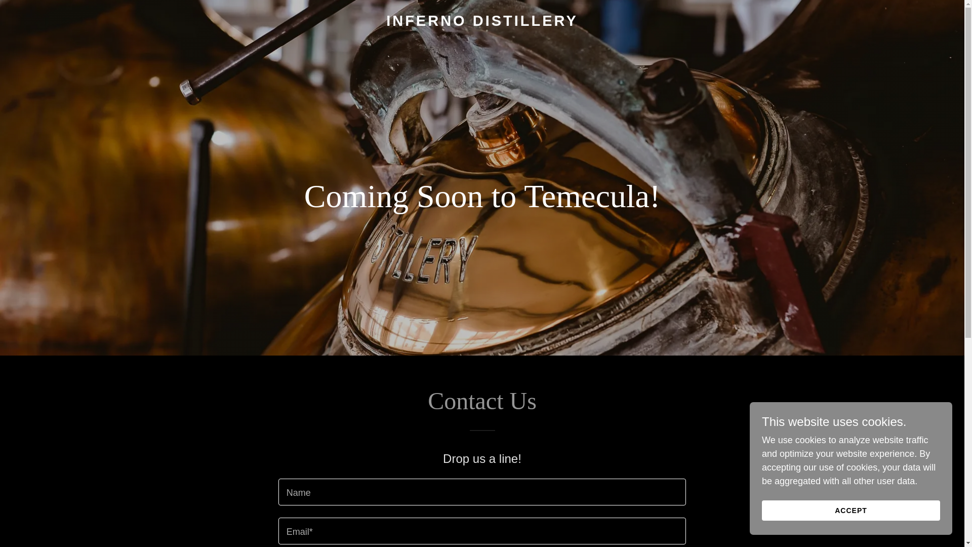 website screenshot of https://inferno-distillery.com/