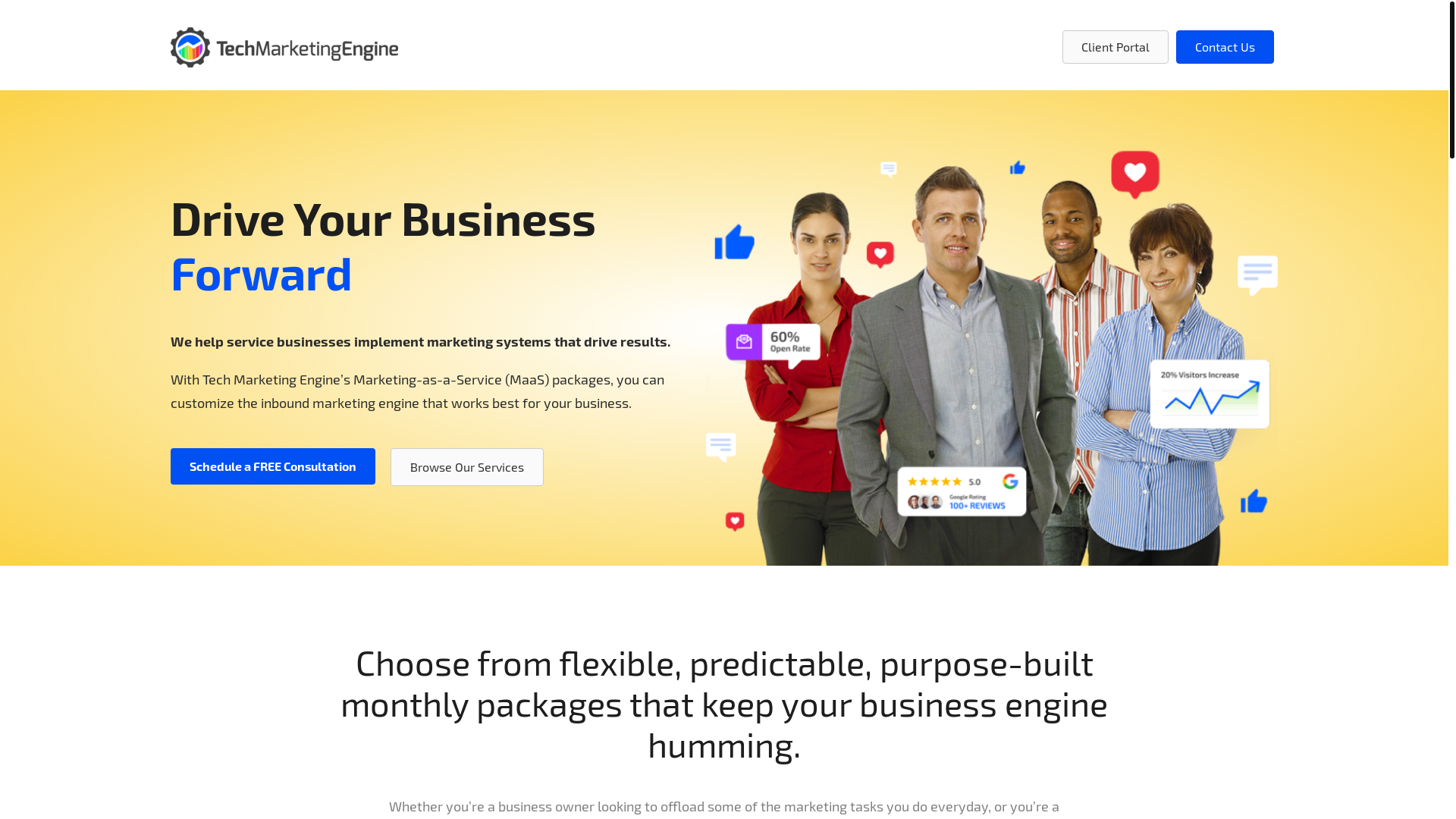 website screenshot of https://techmarketingenginegen.com/