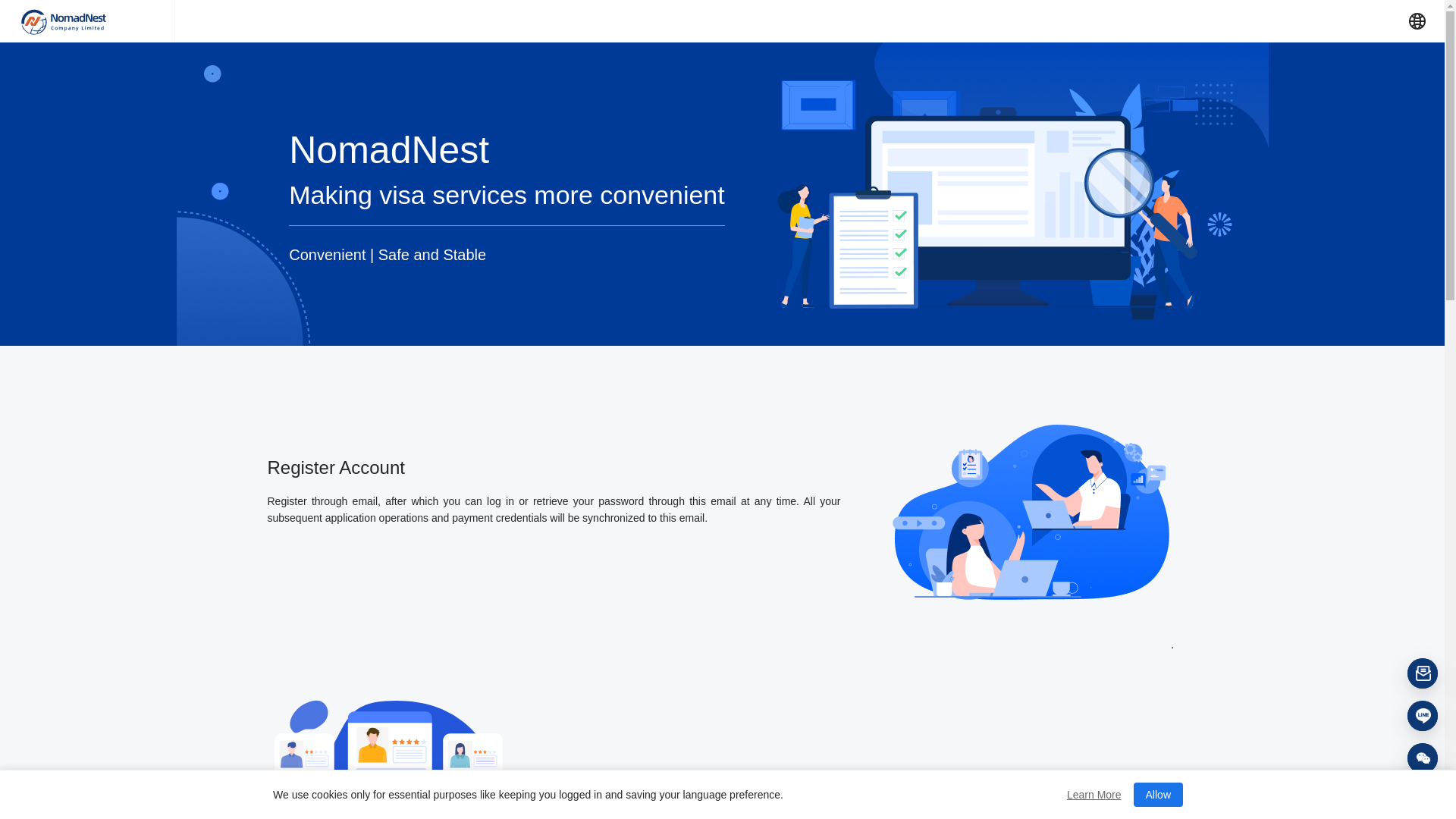 website screenshot of https://nomadnest-frontend.pages.dev/