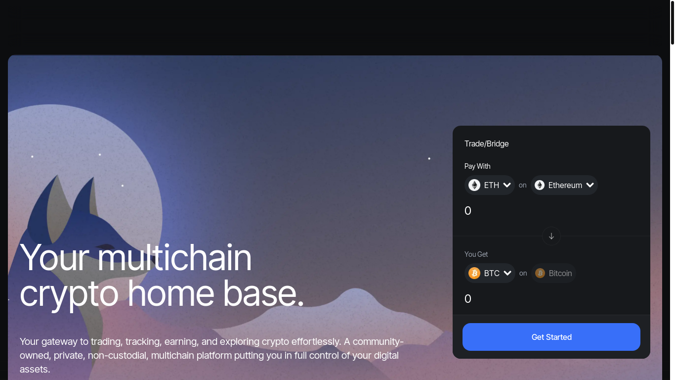 website screenshot of https://shapeshift.com/